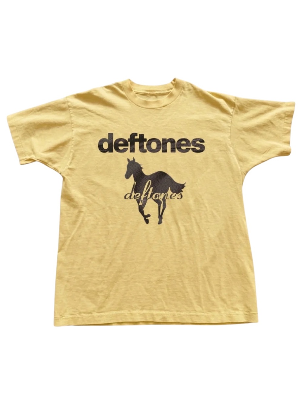 Gildan Deftones Yellow Graphic Band T-Shirt